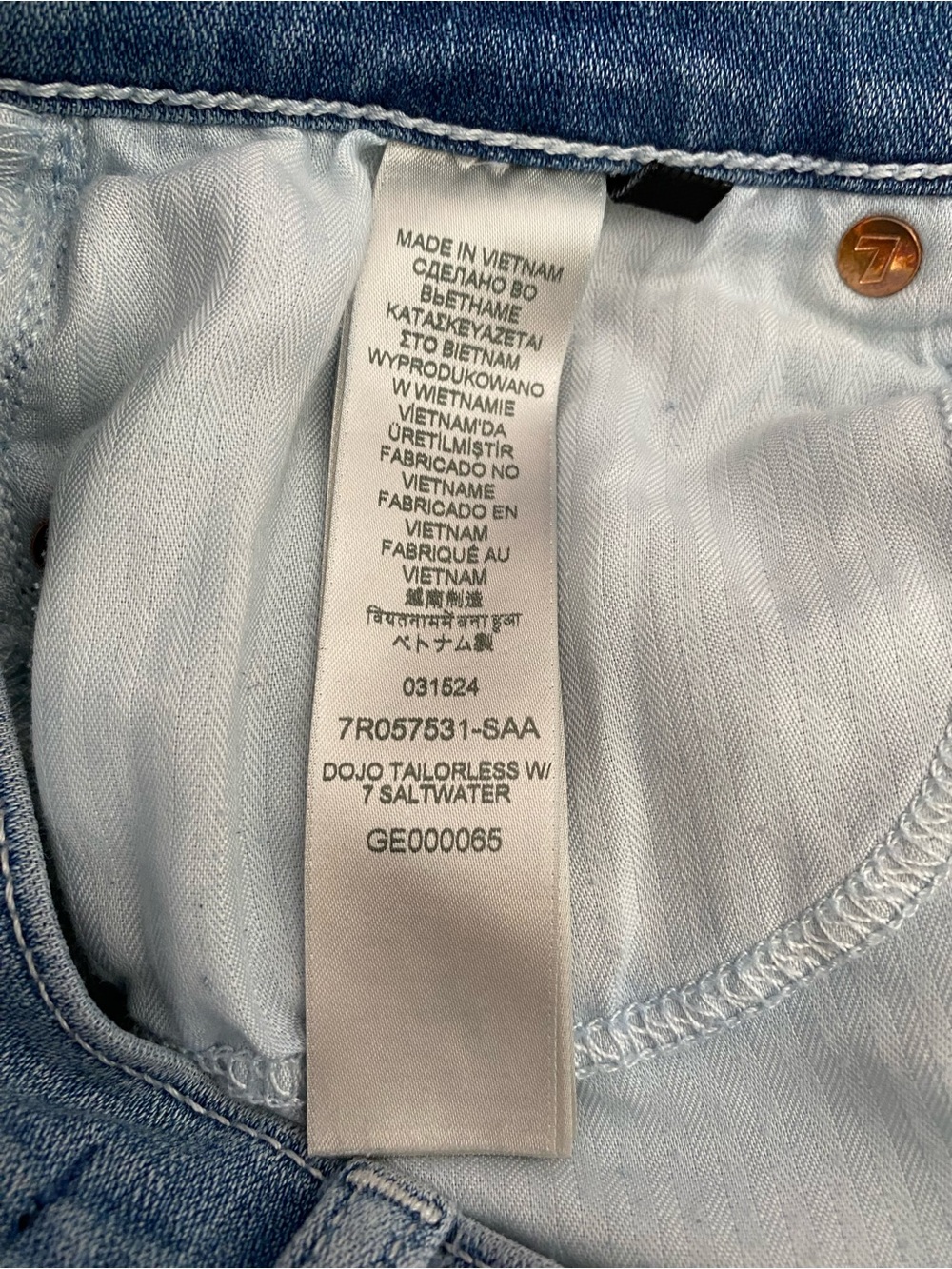 7 For All Mankind Dojo Tailorless Bootcut Flare Jeans 26 - Picture 10 of 12